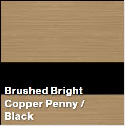Brushed Bright Copper Penny/Black Metalgraph Plus 1/16IN - Rowmark Metalgraph Plus